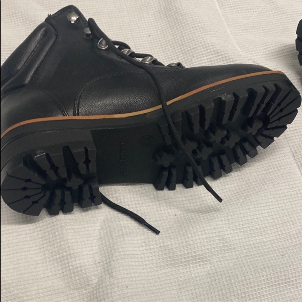 Indigo Black Lace-up Combat Boots • Utility Military Ankle Boots • Women’s 6.5 - Picture 7 of 8